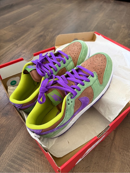 Nike Other - Nike Dunk Low SP Green, Brown & Purple with Neon Yellow Lining